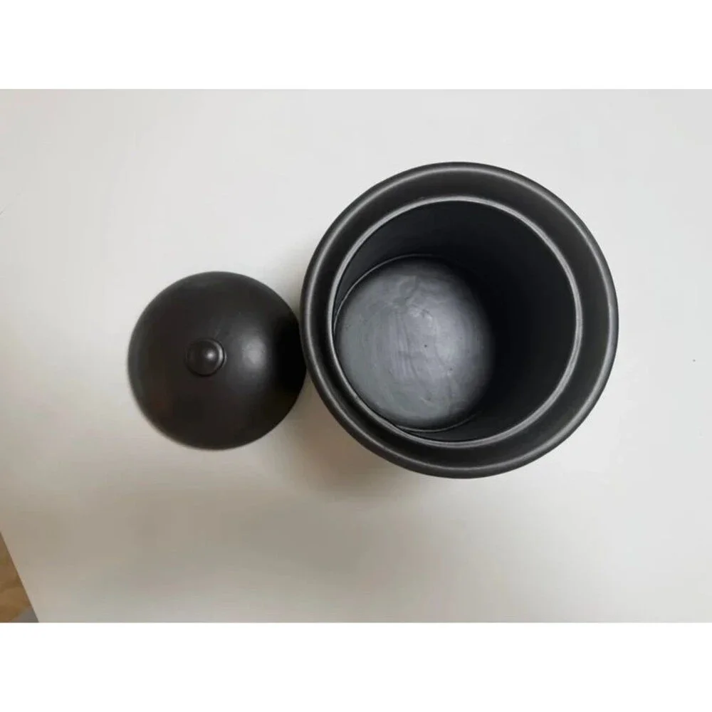 Black Ceramic Storage Jars